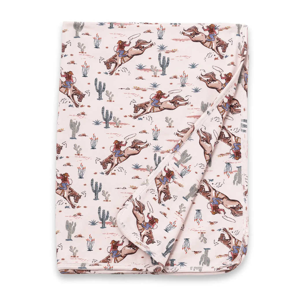 Prairie Princess Baby Girl Western Bamboo Stroller Blanket