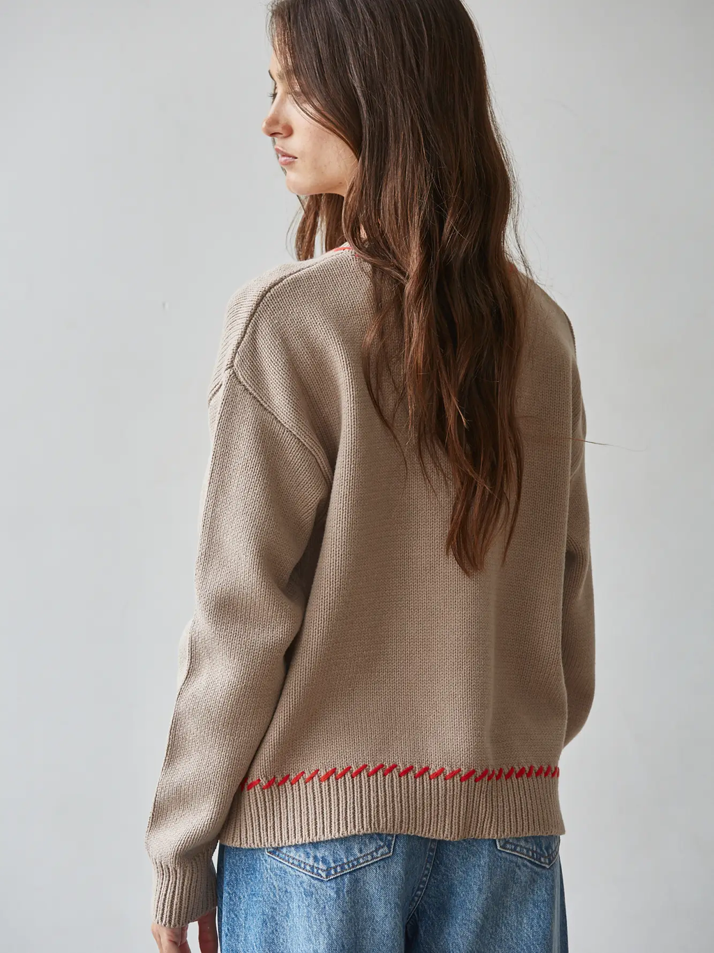 Knit Sweater Cotton Acrylic Buttondown Cardigan