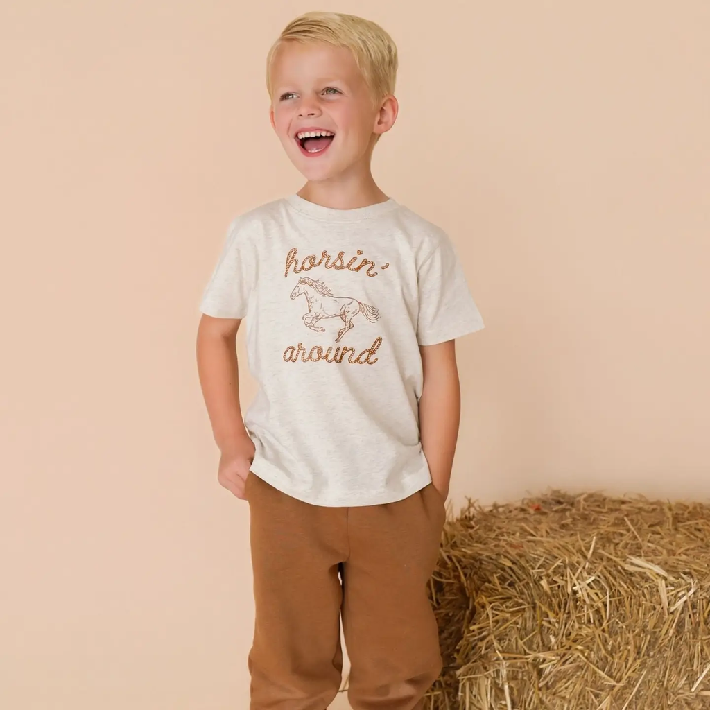 Horsin' Around Western Short Sleeve T-Shirt - Boys Clothing