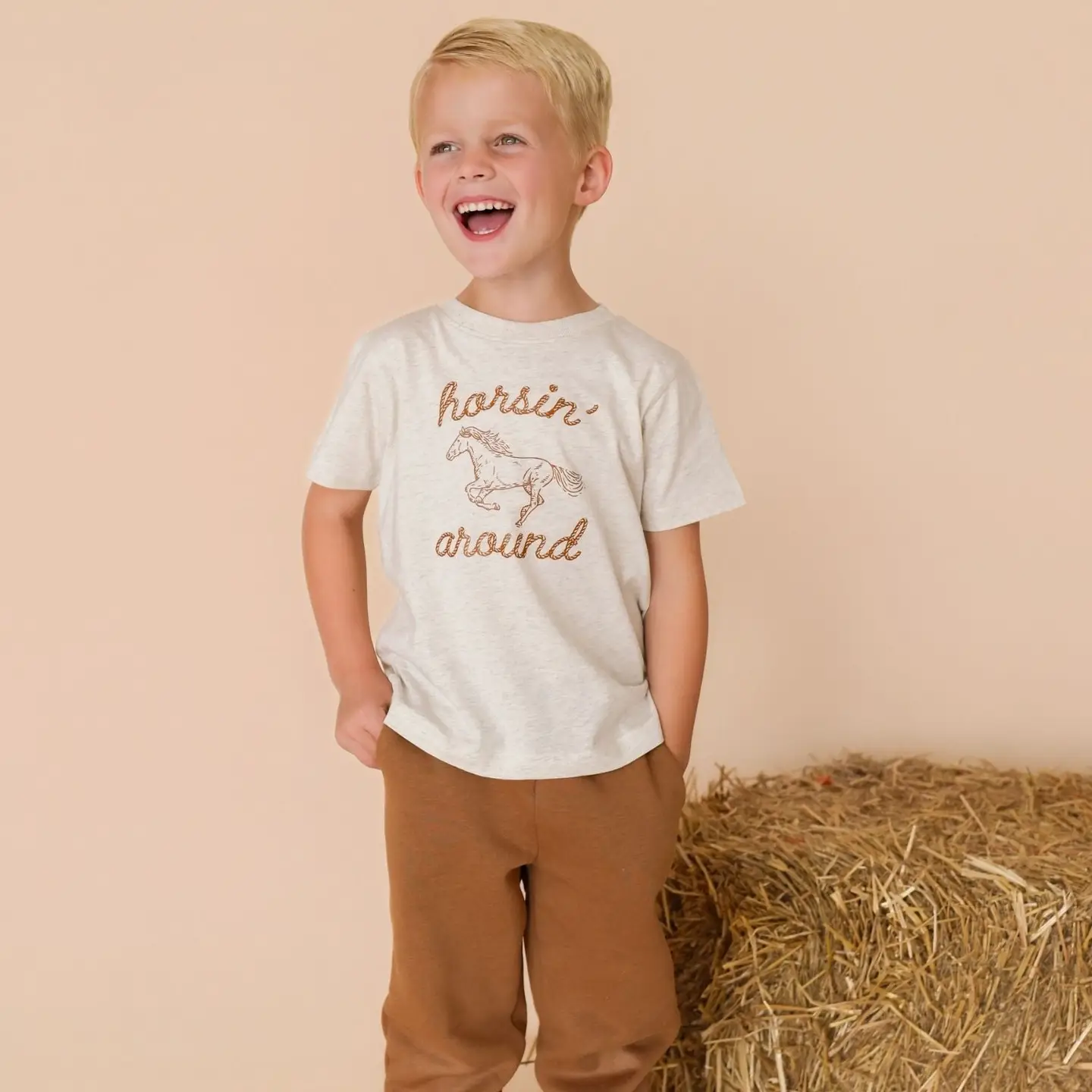 Horsin' Around Western Short Sleeve T-Shirt - Boys Clothing