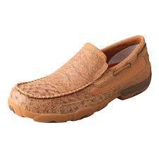 MENS SLIP ON DRIVING MOCCASINS - BOMBER SMOOTH OSTRICH MDMS007
