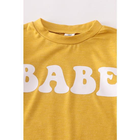 MUSTARD BABE SWEATSHIRT ROMPER
