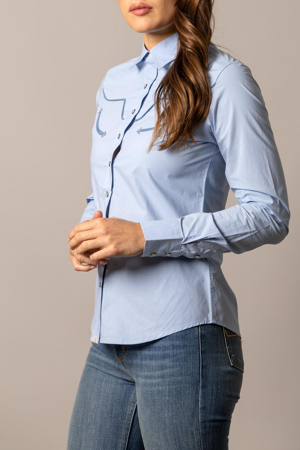 LOGO HORN LONG SLEEVE - LIGHT BLUE