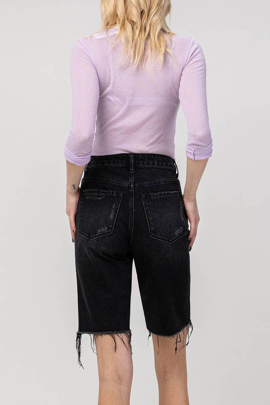 SUPER HIGH RISE BERMUDA RELAXED SHORTS | TAMMIE
