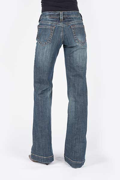 WOMENS JEAN 214 FIT TROUSER STYLE OPEN PKT W/STITCHED CIRLCE11-054-0214-0200 BU