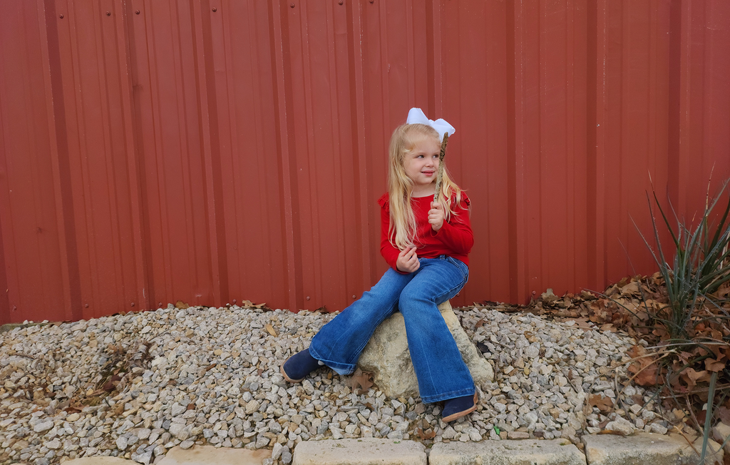 R. Watson Kid's Navy Roughout / Winter White Cowhide