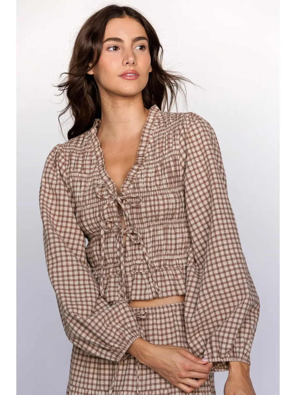 GINGHAM Smocked Top