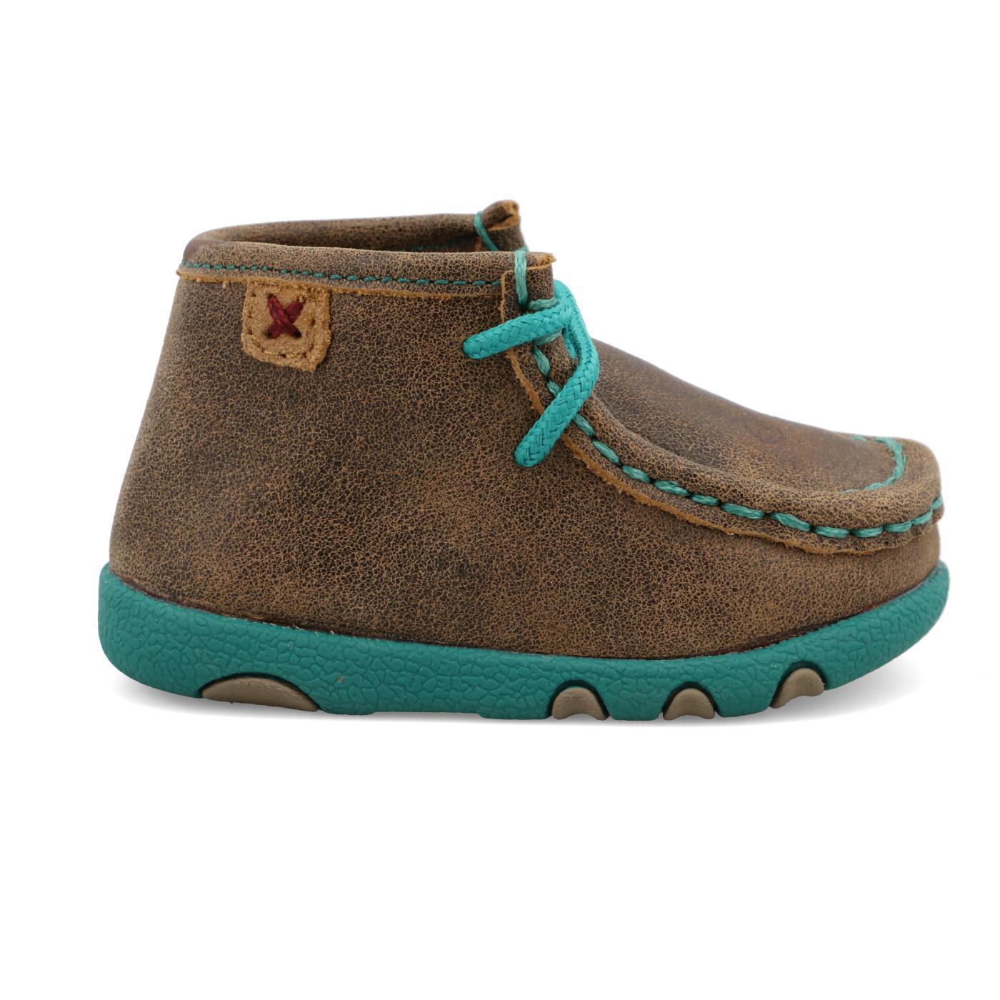 INFANT DRIVING MOCCASINS - BOMBER/TURQ ICA0008