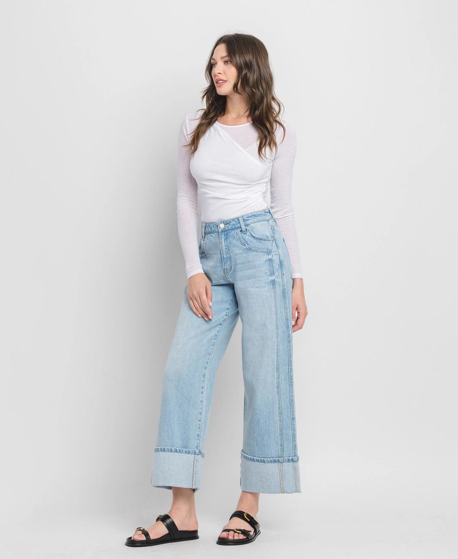 Super High Rise Baggy Wide Leg Jeans | Streamlined