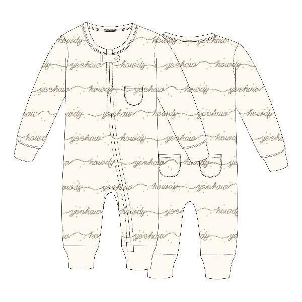 FOOTLESS 2-WAY ZIPPER ROMPER - HOWDY