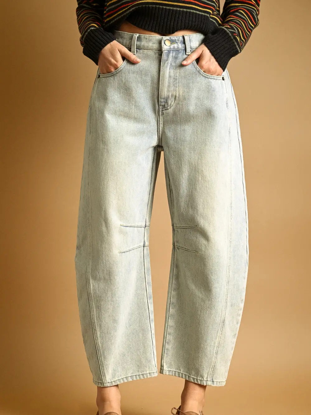 Barrel Washed Denim Pants