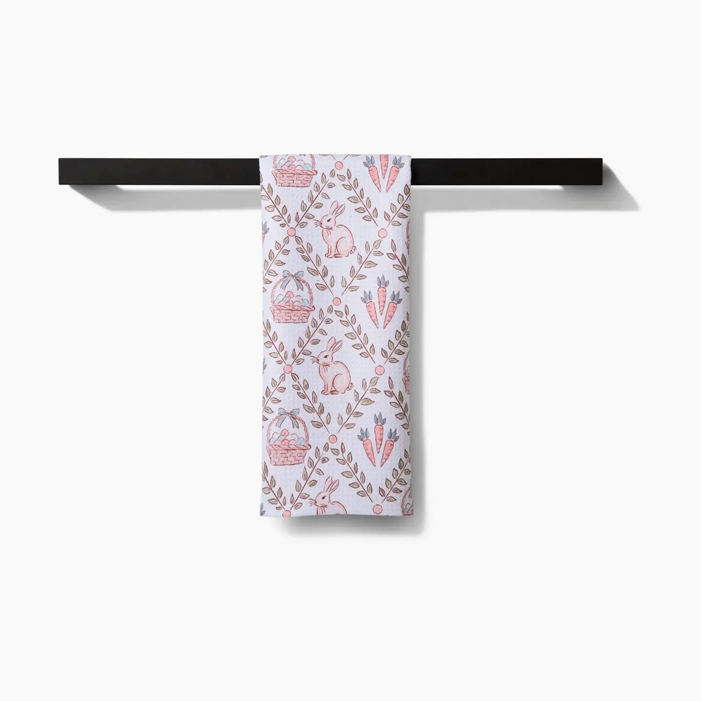 Hopscotch Harvest White Tea Towel