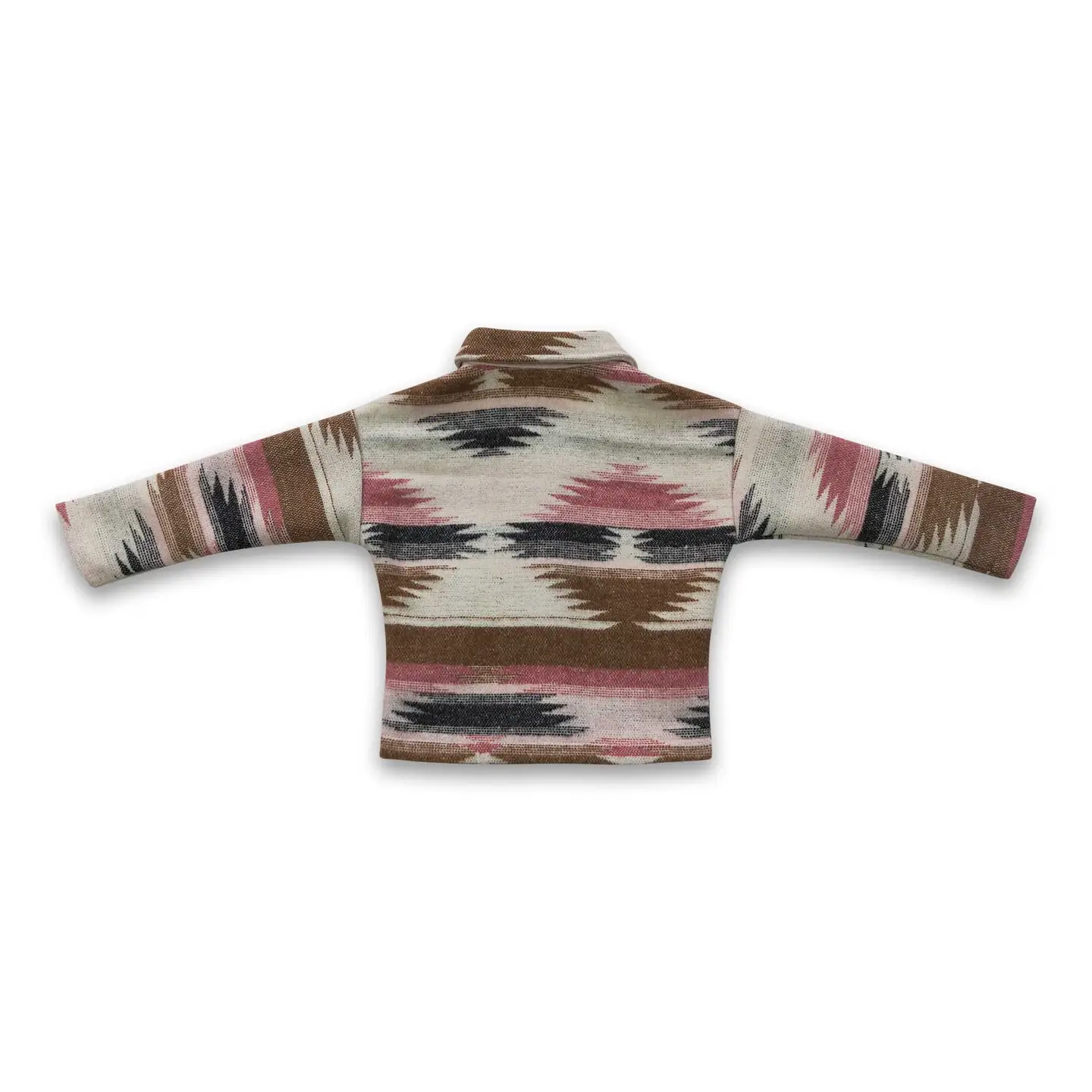 KIDS AZTEC PRINTED SHACKET - PINK