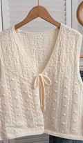 Knitted Tank Vest - Cream