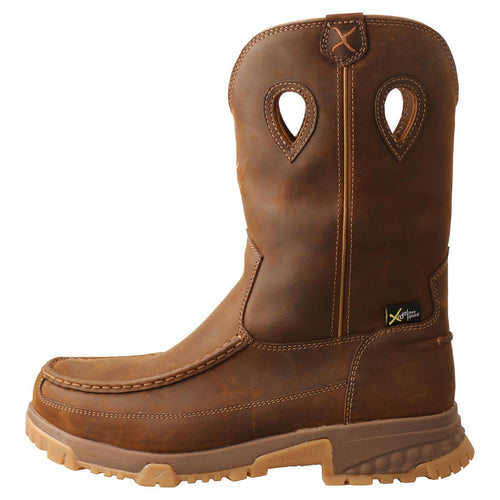 11" Pull On Work Boot - Distressed Saddle MXCNM01