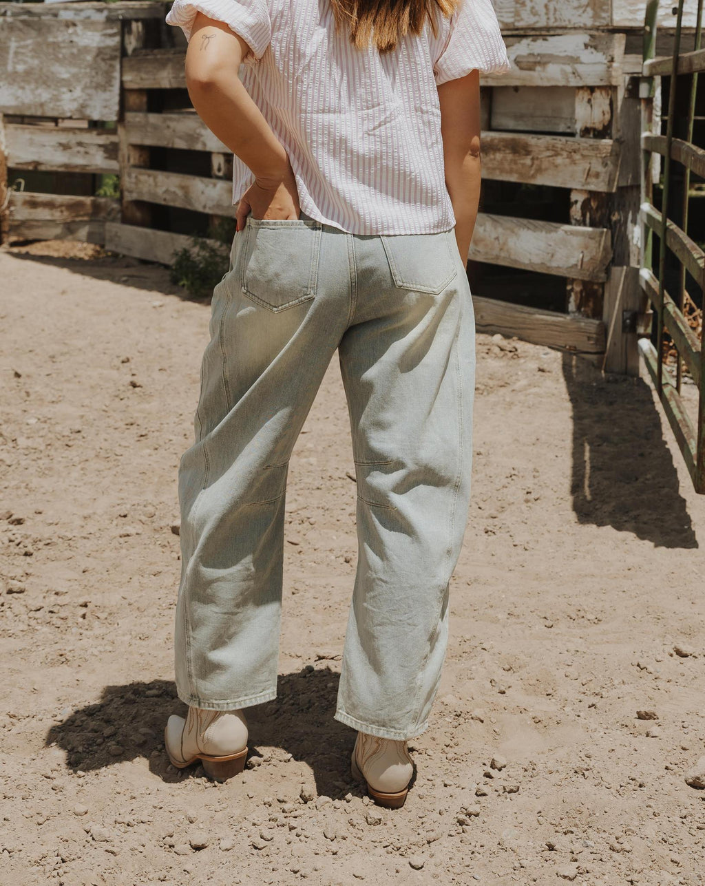 Barrel Washed Denim Pants