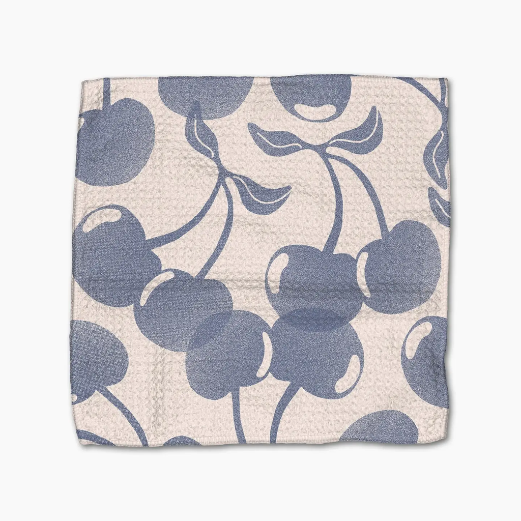 Blue Cherry Dreams Dishcloth Set