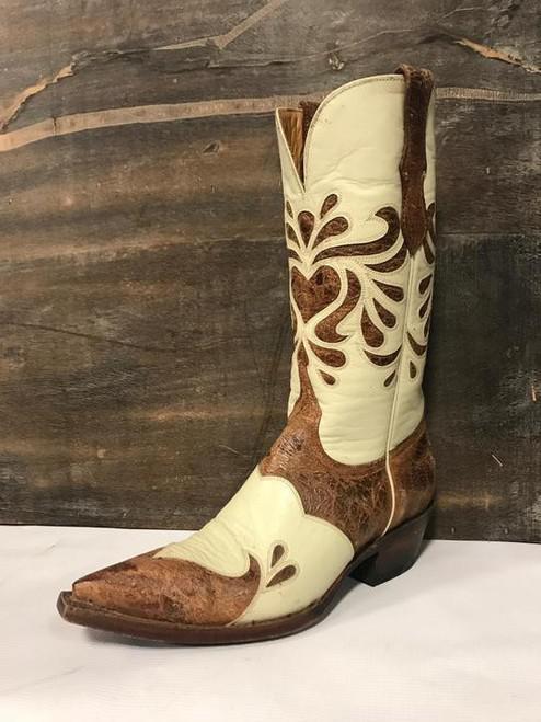 FERRINI LADIES IVORY HEART COGNAC/IVORY