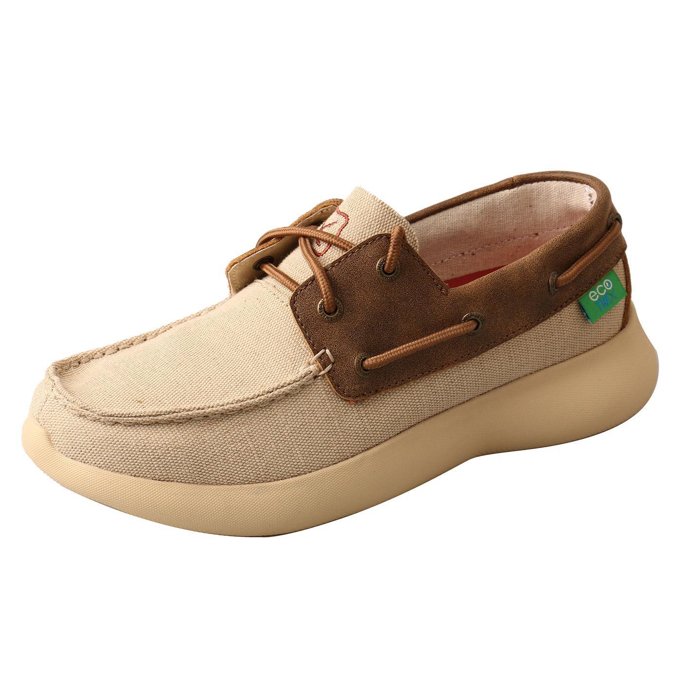 WOMENS BOAT SHOE - KHAKI/BOMBER WRV0002