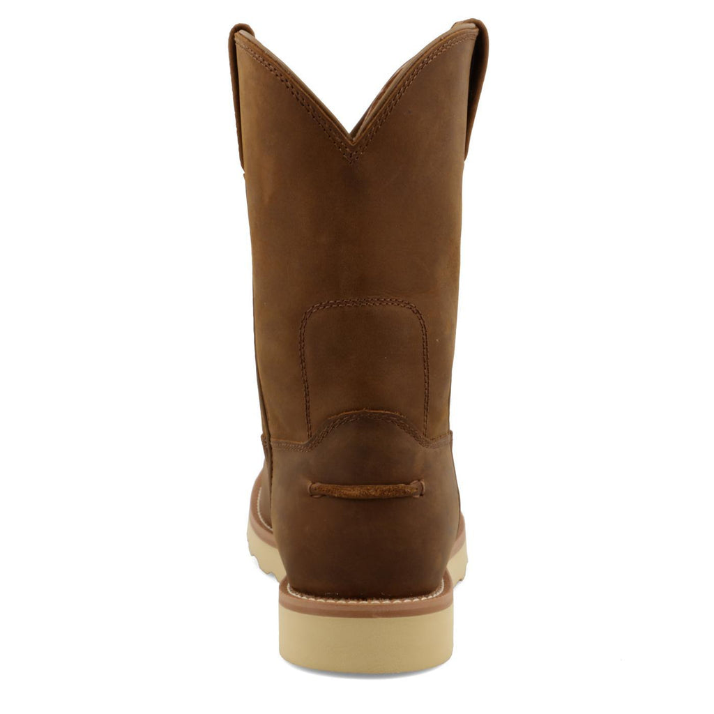 10" Work Pull On Wedge Sole Boot - Distressed Saddle & Saddle MCB0001