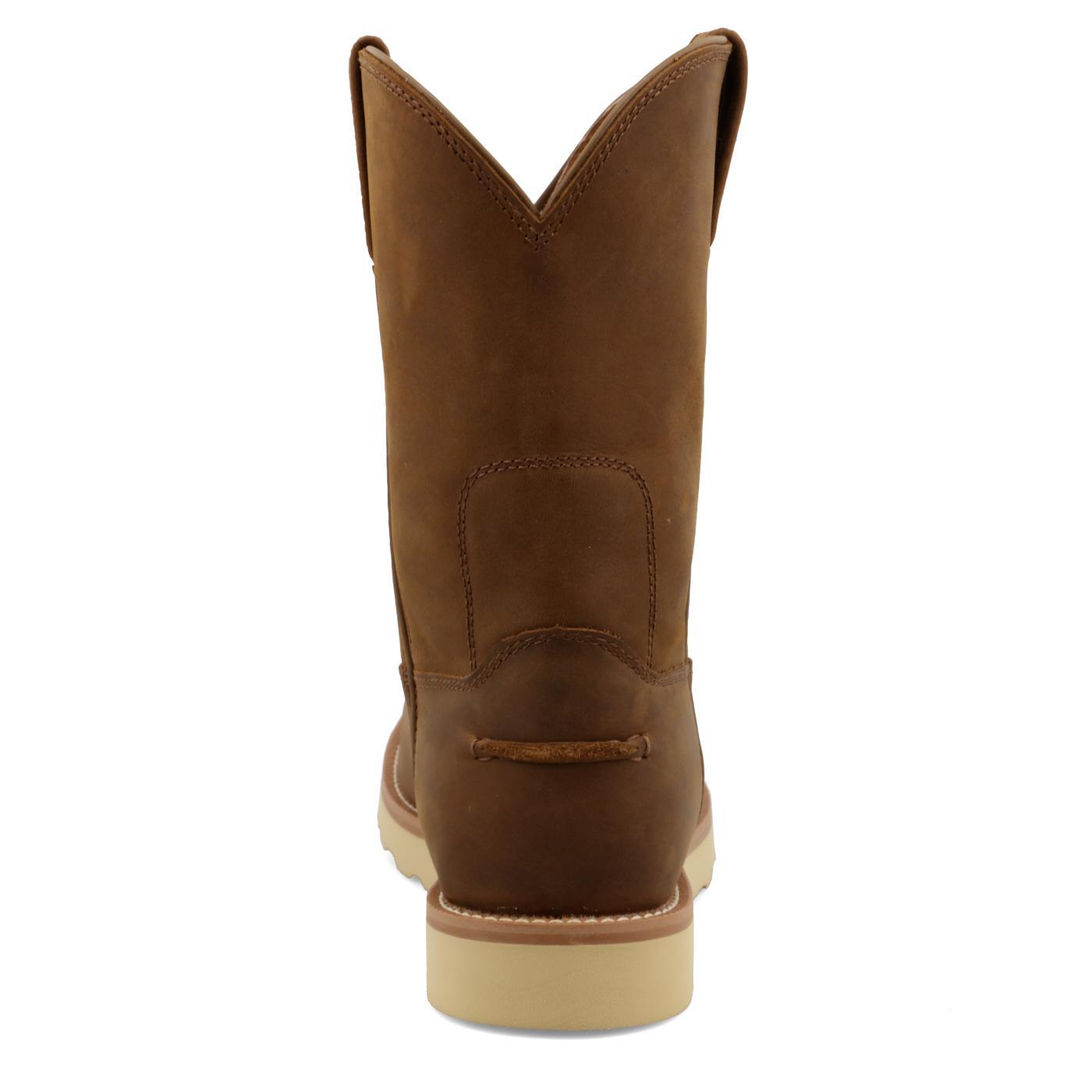 10" Work Pull On Wedge Sole Boot - Distressed Saddle & Saddle MCB0001