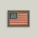 Rustic Flag Framed Antique Art 6x4
