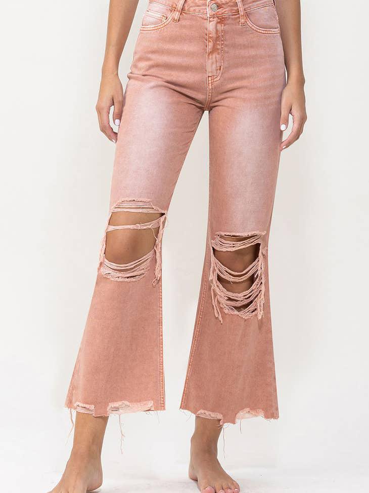 90'S VINTAGE CROP FLARE - BRANDIED MELON