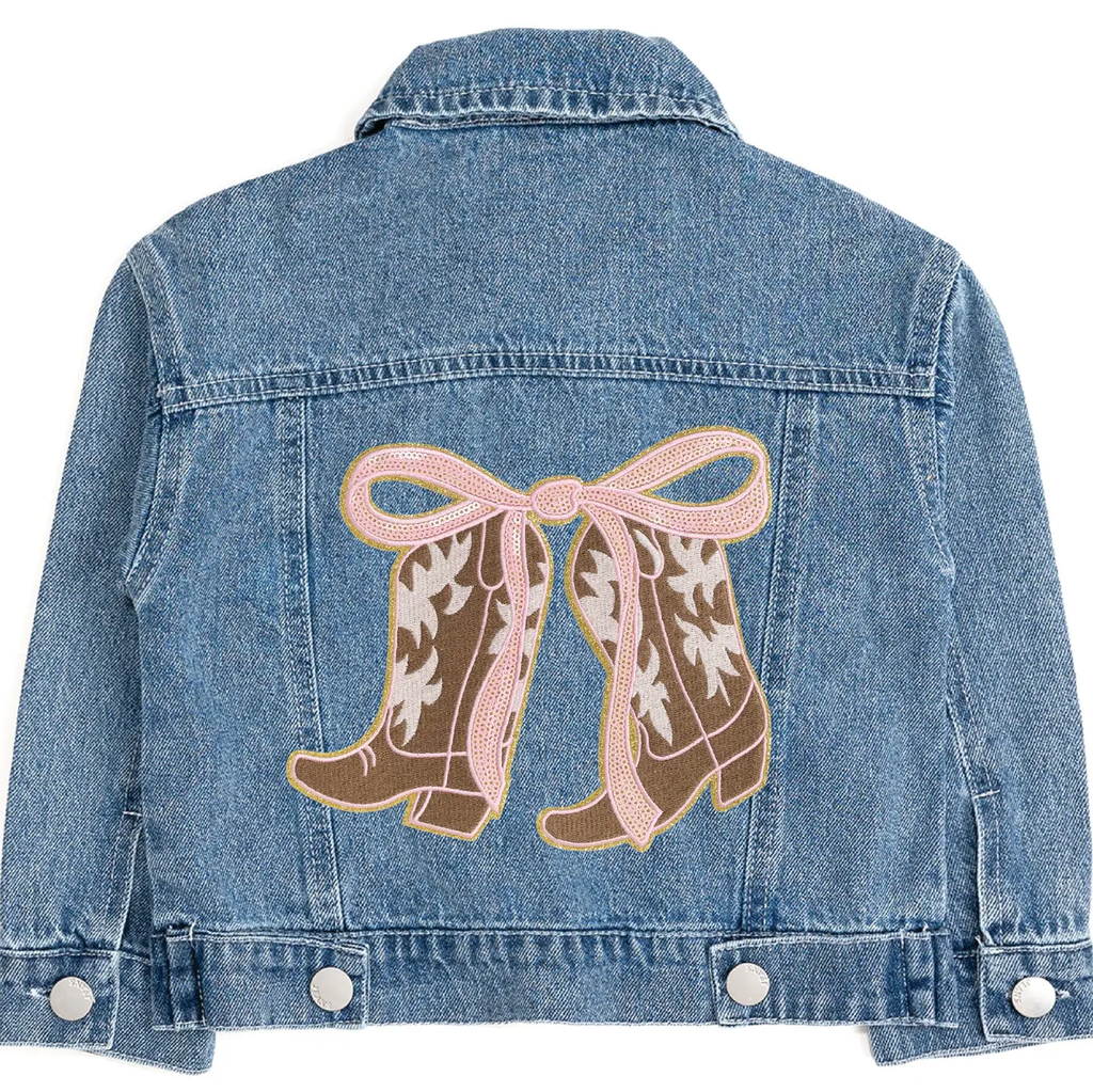Cowgirl Cutie Patch Western Denim Jacket - Kids Clothing