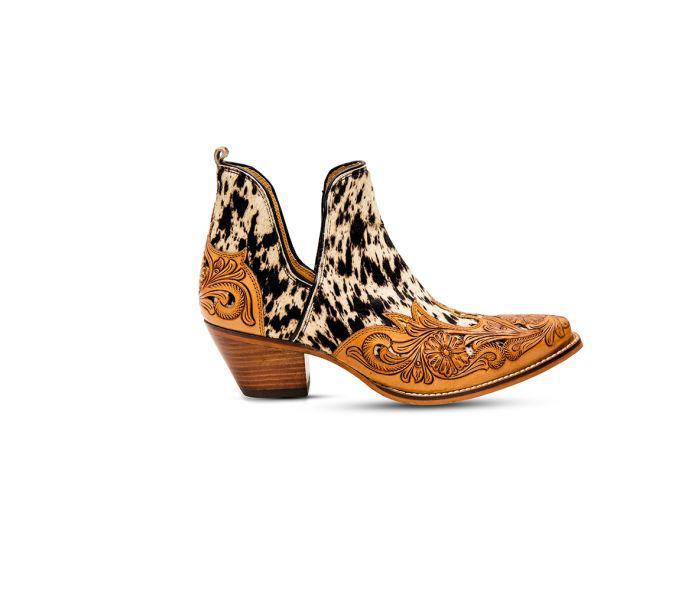 West Street Western Hand Tooled Booties -  S-6935