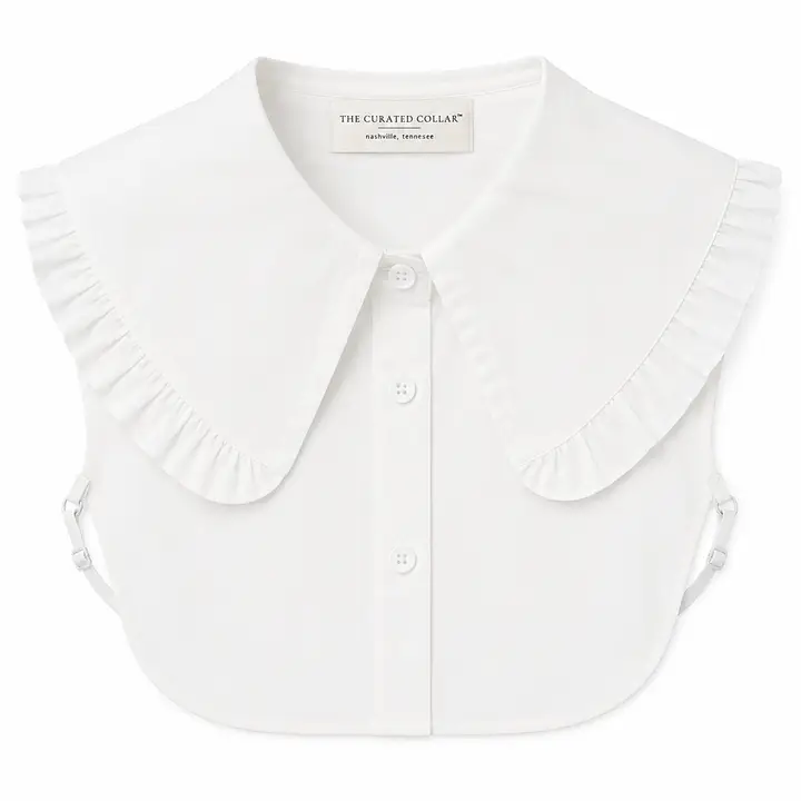 Amie White Ruffle Collar Chemisette Dickey