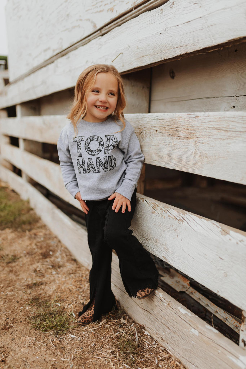 OPEN FRONT BLACK BELL BOTTOM JEANS