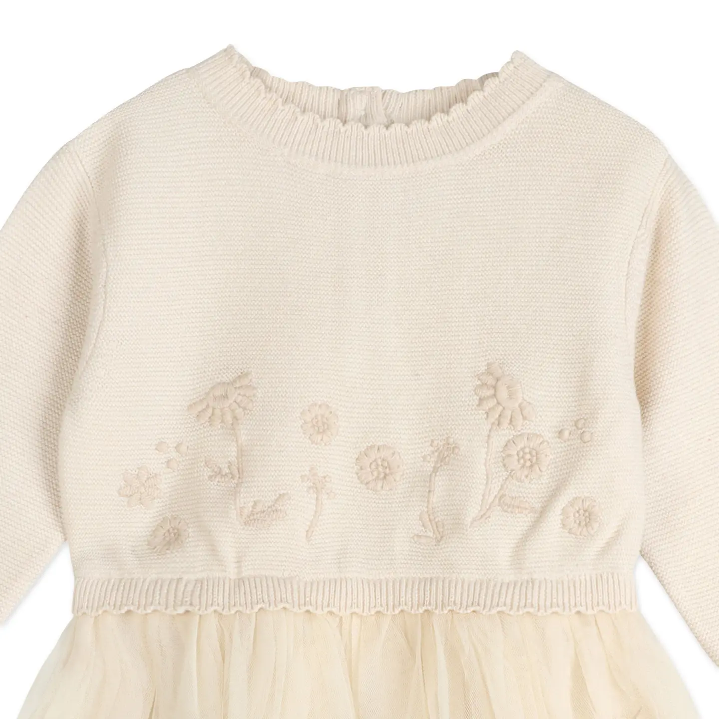 Clara Floral Knit Baby Tutu Dress (Organic Cotton)