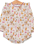 Saddle Up, Cowgirl Toile - Long Sleeve Flutter Bubble