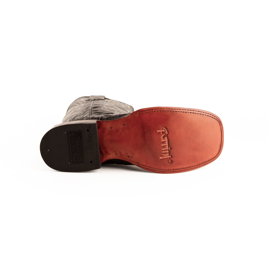 Men's Print Caiman Croc Stampede S-Toe Black