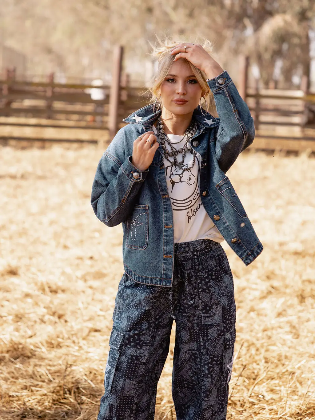 Saddle Up Cowgirl Denim Jacket