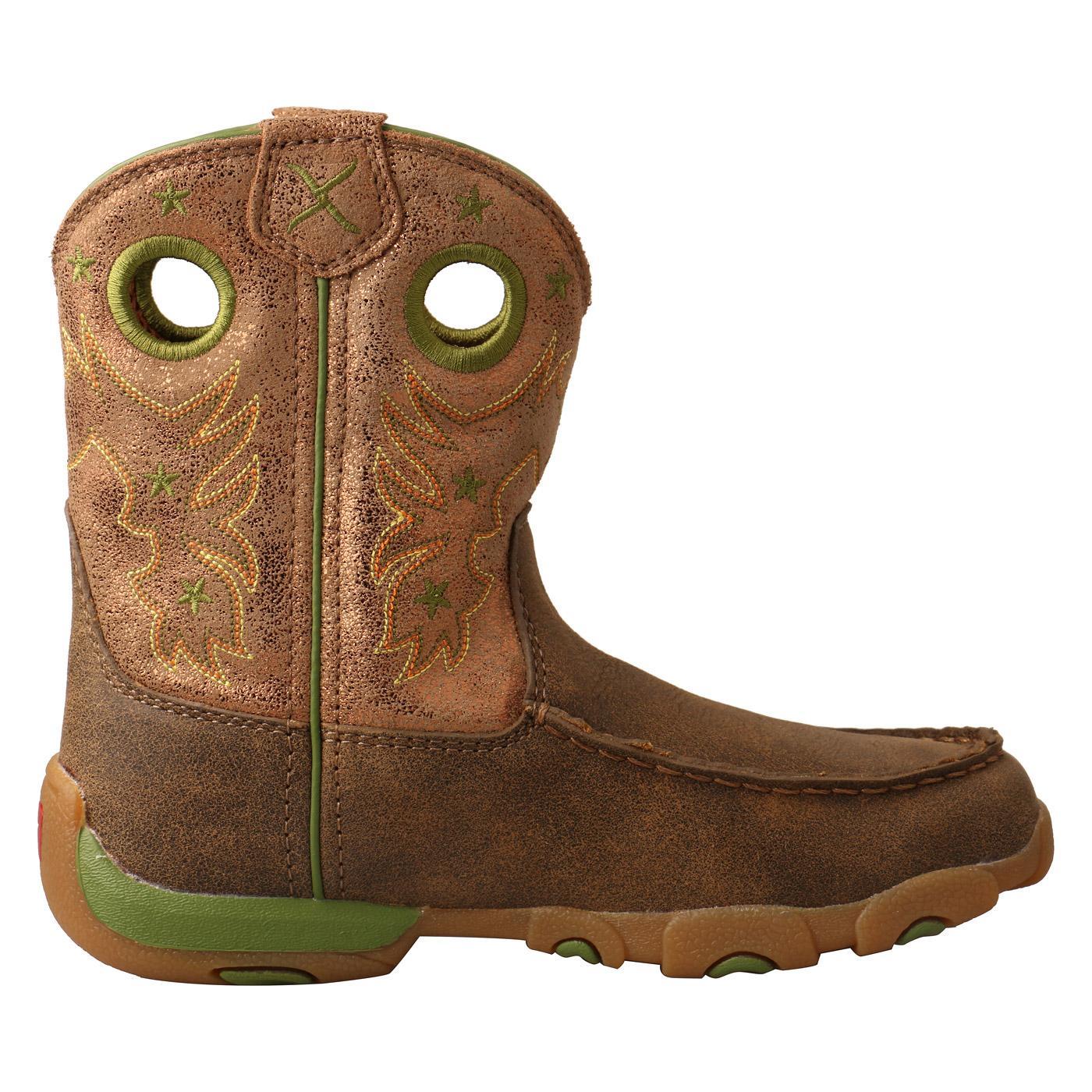 Driving Moc Boot - Bomber & Shiny Brown YDB0003