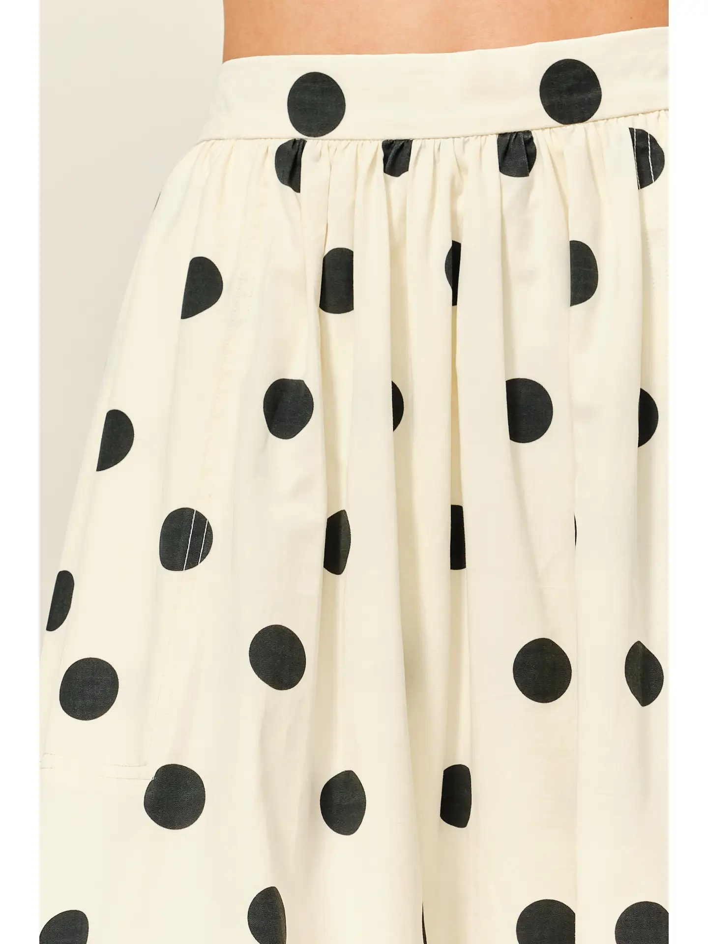 Dot Print Midi Full Skirts