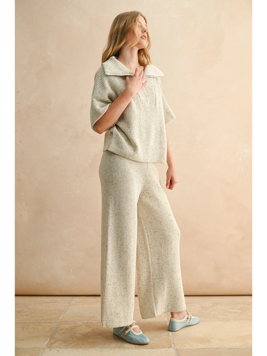 Salt and Pepper Knitted Pants