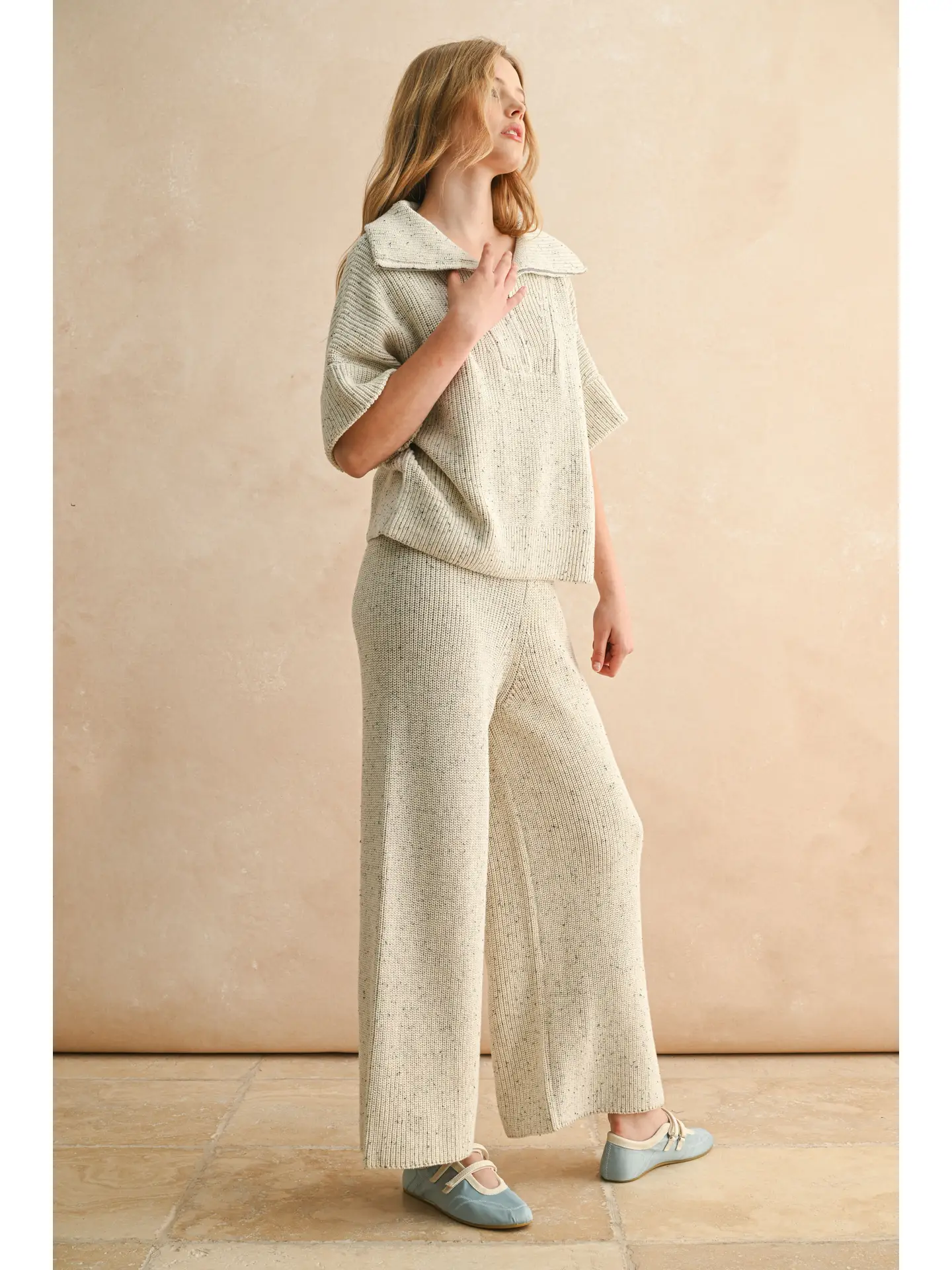 Salt and Pepper Knitted Pants