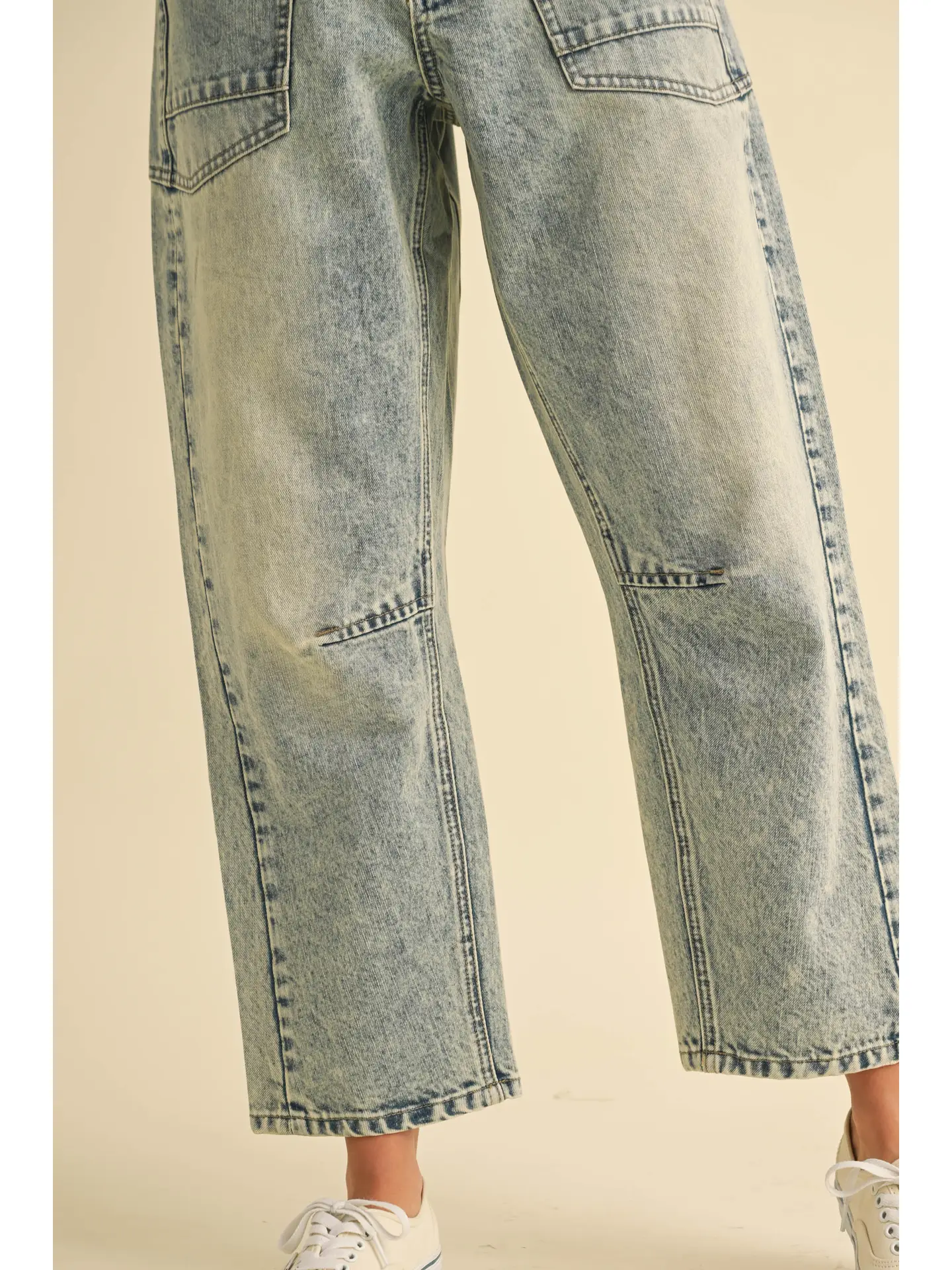 Washed Denim Pants