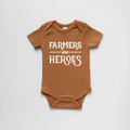 Farmers Are Heroes Baby Bodysuit