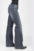 WOMENS JEAN 214 FIT TROUSER STYLE STETSON S EMBROIDRED BACK POCKET OWS 11-054-0214-0204 BU
