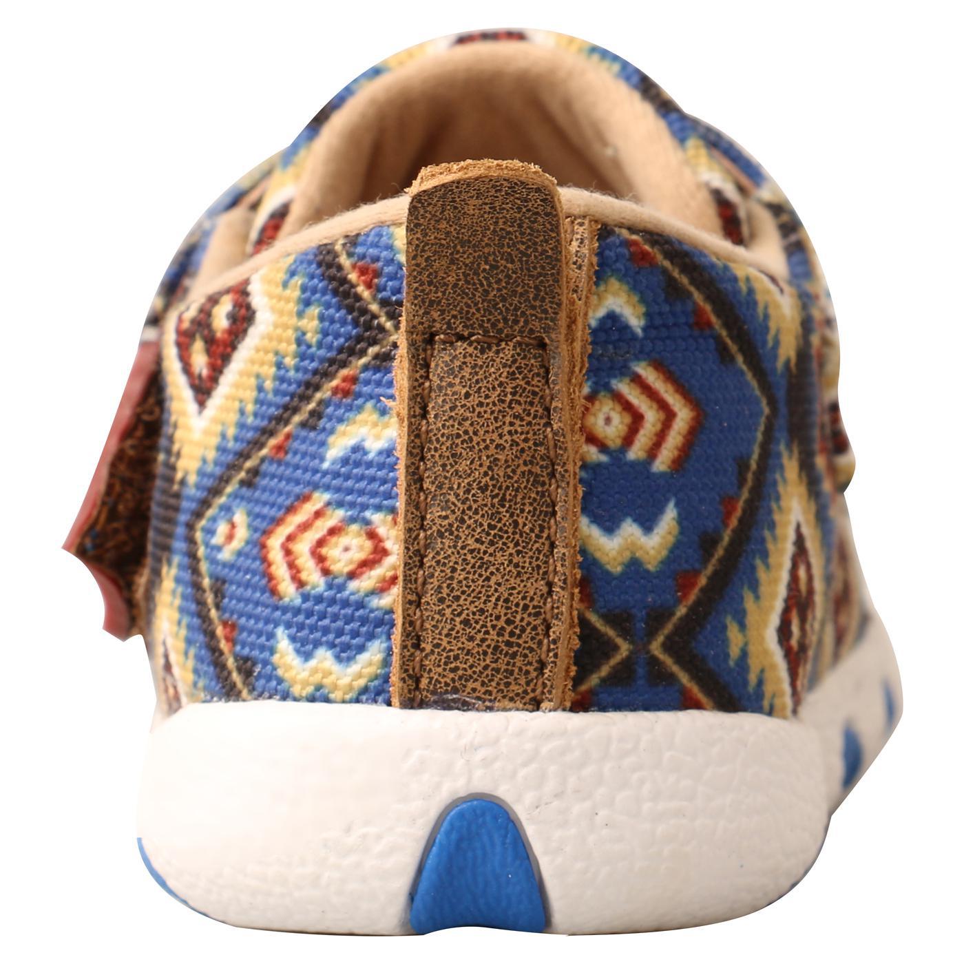 Driving Moc - Blue Multi Aztec ICA0019