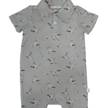 Mallard Ducks - Shortsleeved Polo Romper