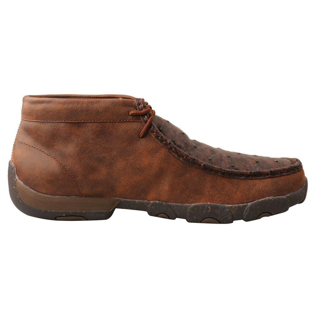 Chukka Driving Moc - Brown & Brown Ostrich MDM0087
