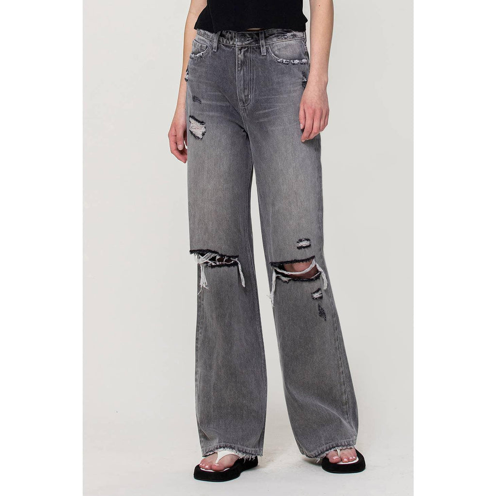90'S VINTAGE FLARE JEANS | GRANITE