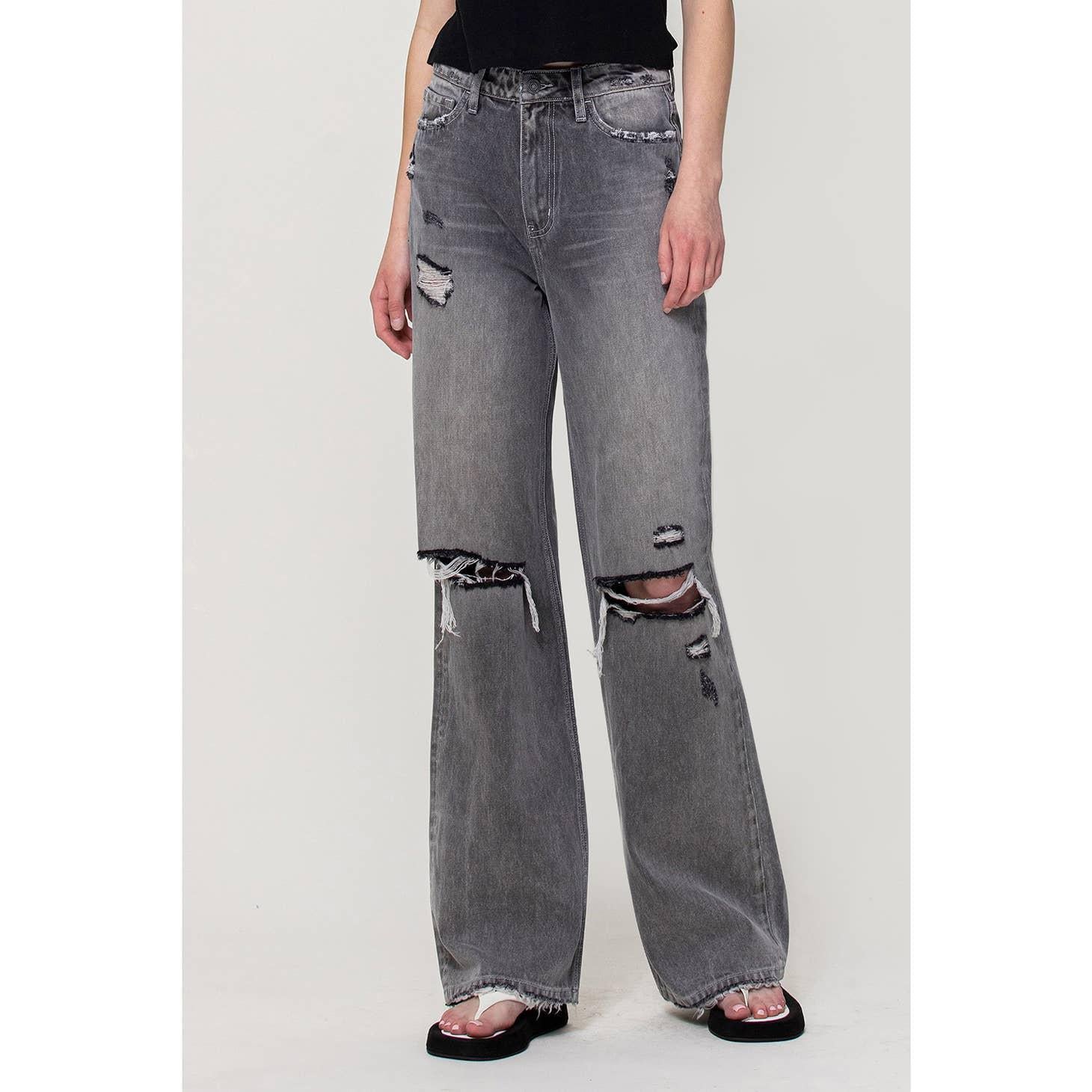 90'S VINTAGE FLARE JEANS | GRANITE