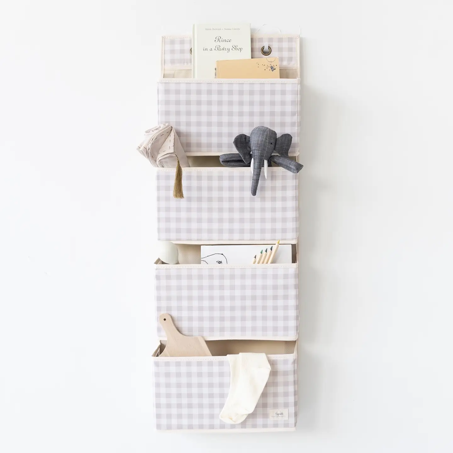 Recycled Fabric Over the Door Organizer For Nursery