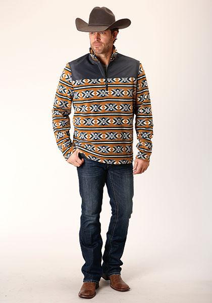 ROPER MEN'S LIGHT WEIGHT JACKET- 1815 ORANGE AZTEC