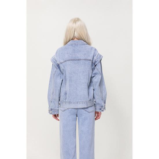 BOYFRIEND DENIM JACKET W SHOULDER DETAIL
